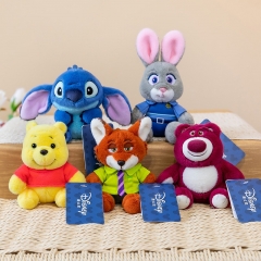 5 Styles 12CM Disney Winnie the Pooh Cartoon Anime Plush Toy Doll