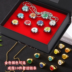 6 Styles 10PCS/SET Naruto Alloy Anime Ring