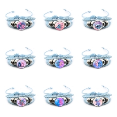 12 Styles Lilo & Stitch Cartoon Anime Leather Bracelet