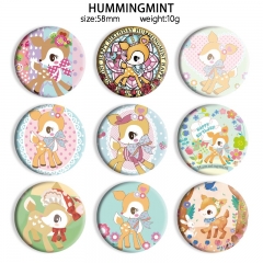 58mm 9 Styles Sanrio HUMMINGMINT Cartoon Pin Anime Tinplate Brooch