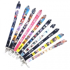 10 Styles K-POP BTS Bulletproof Boy Scouts Cartoon Anime Phone Strap Lanyard