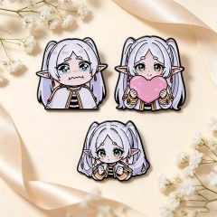 3 Styles Frieren: Beyond Journey's End Cartoon Pin Anime Alloy Brooch