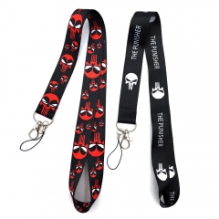 2 Styles The Punisher Cartoon Anime Phone Strap Lanyard
