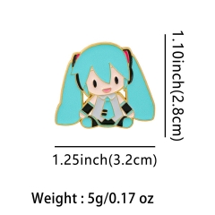 Hatsune Miku Cartoon Pin Anime Alloy Brooch