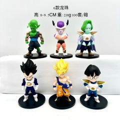 8-9.5CM 6PCS/SET Dragon Ball Z Cartoon Anime PVC Figure Toy