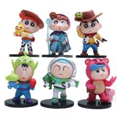 OPP Bag）2 Styles 6PCS/SET Crayon Shin-chan Cartoon Anime PVC Figures