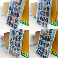 8件 咒术回战3D加厚立体泡泡贴纸PVC人造皮革泡棉贴防水手帐本