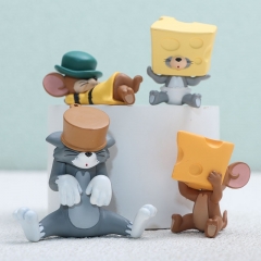 4PCS/SET 3-4CM Tom and Jerry Cartoon Anime PVC Figures