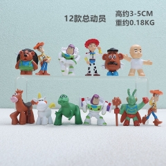 OPP Bag）12PCS/SET 3-5CM Toy Story Cartoon Anime PVC Figures