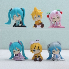 OPP Bag）6PCS/SET 5CM Hatsune Miku Cartoon Anime PVC Figures