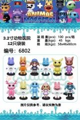 OPP Bag）12PCS/SET Animal Cartoon Anime PVC Figure Toy