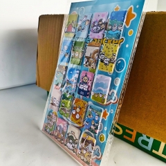 8件 吉伊卡哇3D加厚立体泡泡贴纸PVC人造皮革泡棉贴防水手帐本定制