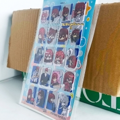 8件 蓝色监狱3D加厚立体泡泡贴纸PVC人造皮革泡棉贴防水手帐本定