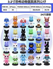 OPP Bag）24PCS/SET AnimalCartoon Anime PVC Figure Toy