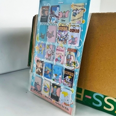 8件 小飞象_3D加厚立体泡泡贴纸PVC人造皮革泡棉贴防水手帐本定制