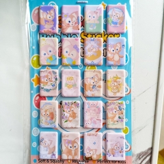 8PCS Disney LinaBell Cartoon PVC Anime Waterproof Stickers