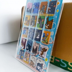 8件 猫和老鼠3D加厚立体泡泡贴纸PVC人造皮革泡棉贴防水手帐本定制