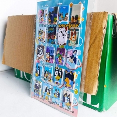 2 Styles 8PCS Bluey Cartoon PVC Anime Waterproof Stickers