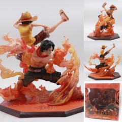 24cm One Piece Monkey D Luffy Portgas·D· Ace Cartoon Anime PVC Figures