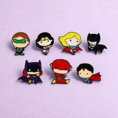 7 Styles Superman Wonder Woman Cartoon Pin Anime Alloy Brooch