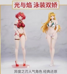 2 Styles Xenoblade Chronicles Mythra Pyra Cartoon Sexy Girls Anime PVC Figure Toy