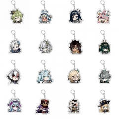 55mm 40 Styles Genshin Impact Cartoon Anime Acrylic Keychain