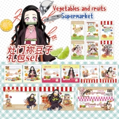 灶门祢豆子超市set礼包16.2x15.8cm动漫礼品套装明信片mini小卡片