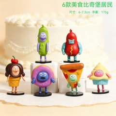 OPP Bag）6PCS/SET SpongeBob SquarePants Bikini Bottom Cartoon Anime PVC Figure