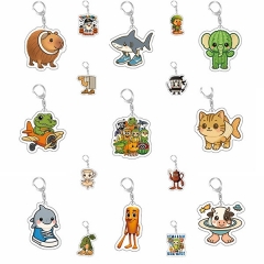 55mm 25 Styles Italian Brainrot Cartoon Anime Acrylic Keychain
