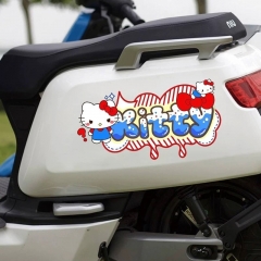 跨境可爱hellokitty猫防水贴纸平板电脑卡通动漫装饰贴汽车划痕贴