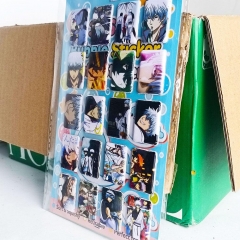 2 Styles 8PCS Gintama Cartoon PVC Anime Waterproof Stickers
