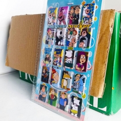 8PCS Family Guy Cartoon PVC Anime Waterproof Stickers