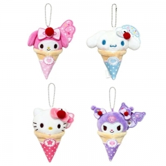 正版三丽鸥可丽饼库洛米HelloKitty毛绒挂件可爱玩偶挂饰生日礼物