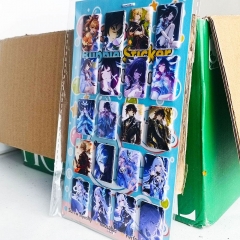 8PCS Genshin Impact Cartoon PVC Anime Waterproof Stickers