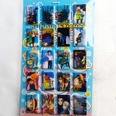 8PCS Howl's Moving Castle Cartoon PVC Anime Waterproof Stickers