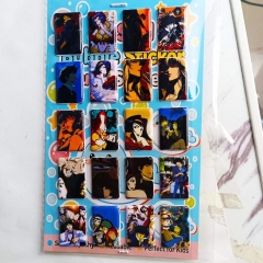8PCS Cowboy Bebop Cartoon PVC Anime Waterproof Stickers