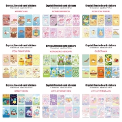 42 Styles Sanrio Cartoon Anime Card Sticker Set