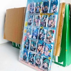 8PCS Hatsune Miku Cartoon PVC Anime Waterproof Stickers