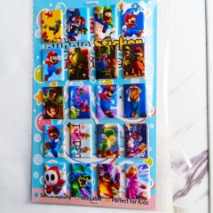 8PCS Super Mario Bro Cartoon PVC Anime Waterproof Stickers