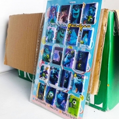 8PCS Monsters, Inc. Cartoon PVC Anime Waterproof Stickers