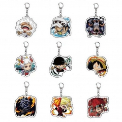 9 Styles One Piece Cartoon Anime Acrylic Keychain