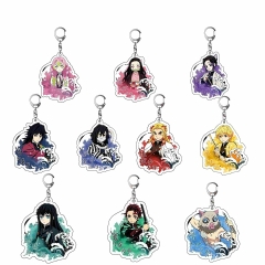10 Styles Demon Slayer: Kimetsu no Yaiba Cartoon Anime Acrylic Keychain