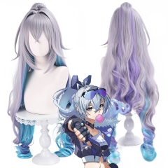 100cm652g）崩坏 星穹铁道cos假发 银狼新形态 虎夹款 cosplay假发