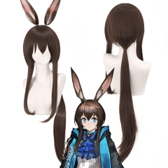 cospplay假发 明日 阿米娅 cos假发 Amiya 方舟 耳朵款