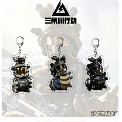 3 Styles Delta Force Cartoon Anime Acrylic Keychain