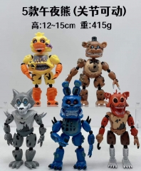 5PCS/SET 12~15cm Five Nights at Freddy's Cartoon Movable Anime PVC Figure Toy