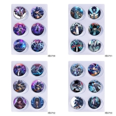 5 Styles 25MM 6PCS/SET Solo Leveling Cartoon Pin Anime Tinplate Brooch