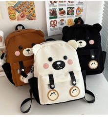 书包女韩版原宿高中学生日系可爱熊猫双肩包校园百搭搞怪少女背包