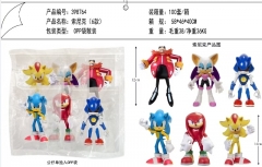 OPP Bag）6PCS/SET Sonic the Hedgehog Cartoon Anime PVC Figure Toy
