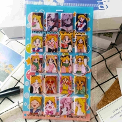 8件 美少女战士3D加厚立体泡泡贴纸PVC人造皮革泡棉贴防水手帐本定制